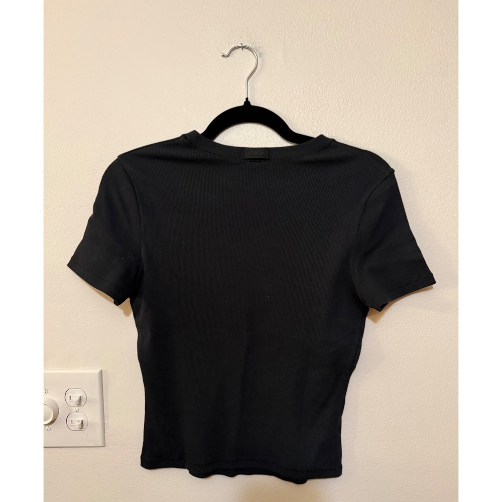 Skims Cotton Rib T-Shirt Soot Size L NWT - Picture 2 of 3
